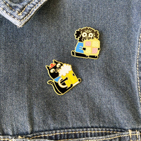 Pastry Dog Battenburg Cake Enamel Pin