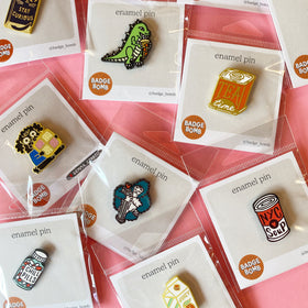 Juicy Orange Juice Carton Enamel Pin
