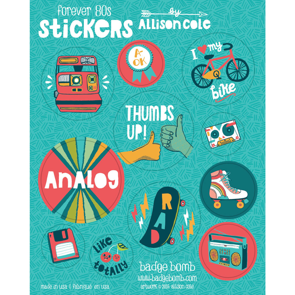 Forever 80's Sticker Sheets