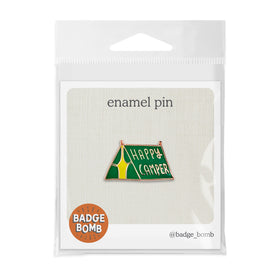 Happy Camper Tent Green Enamel Pin