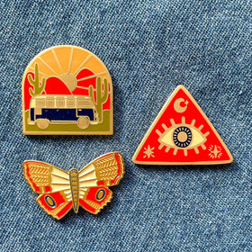 Pyramid Eye Enamel Pin