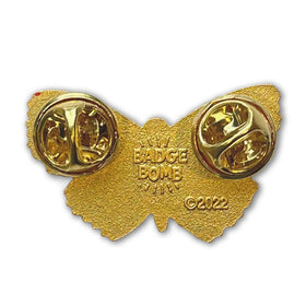 Stamped Butterfly Enamel Pin