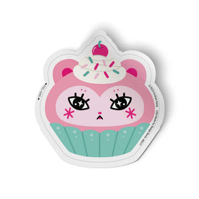 Pink Cupcake Bear Sticker