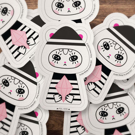 Rose Quartz Bear Sticker