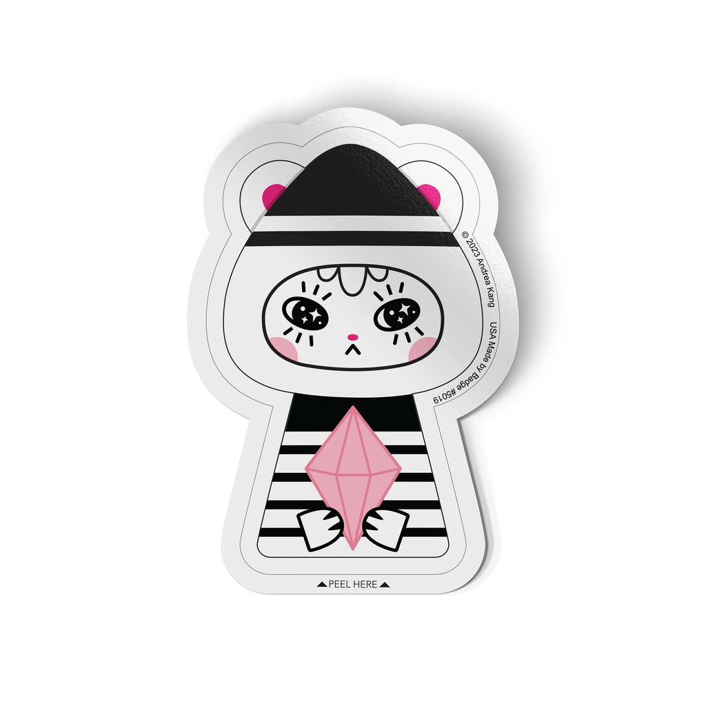 Rose Quartz Bear Sticker