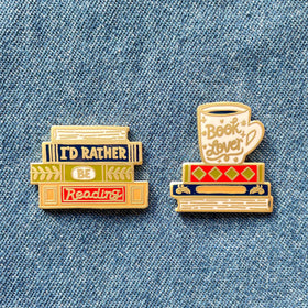 I'd Rather Be Reading Enamel Pin