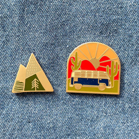 Van Sunrise Enamel Pin