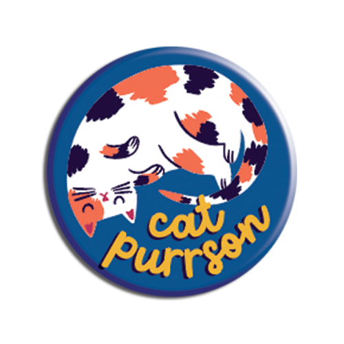 Allison Cole Illustration - Cat Purrson 1.25" Button