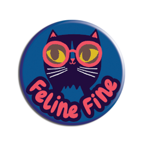 Allison Cole Illustration - Feline Fine 1.25" Button