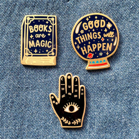 Good Things Will Happen Crystal Ball Enamel Pin