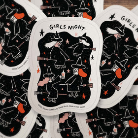 Girls Night Witch Party Sticker by Gemma Correll