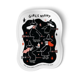 Girls Night Witch Party Sticker by Gemma Correll