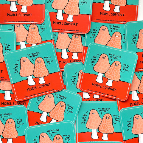 Morel Support Mushroom Sticker by Gemma Correll