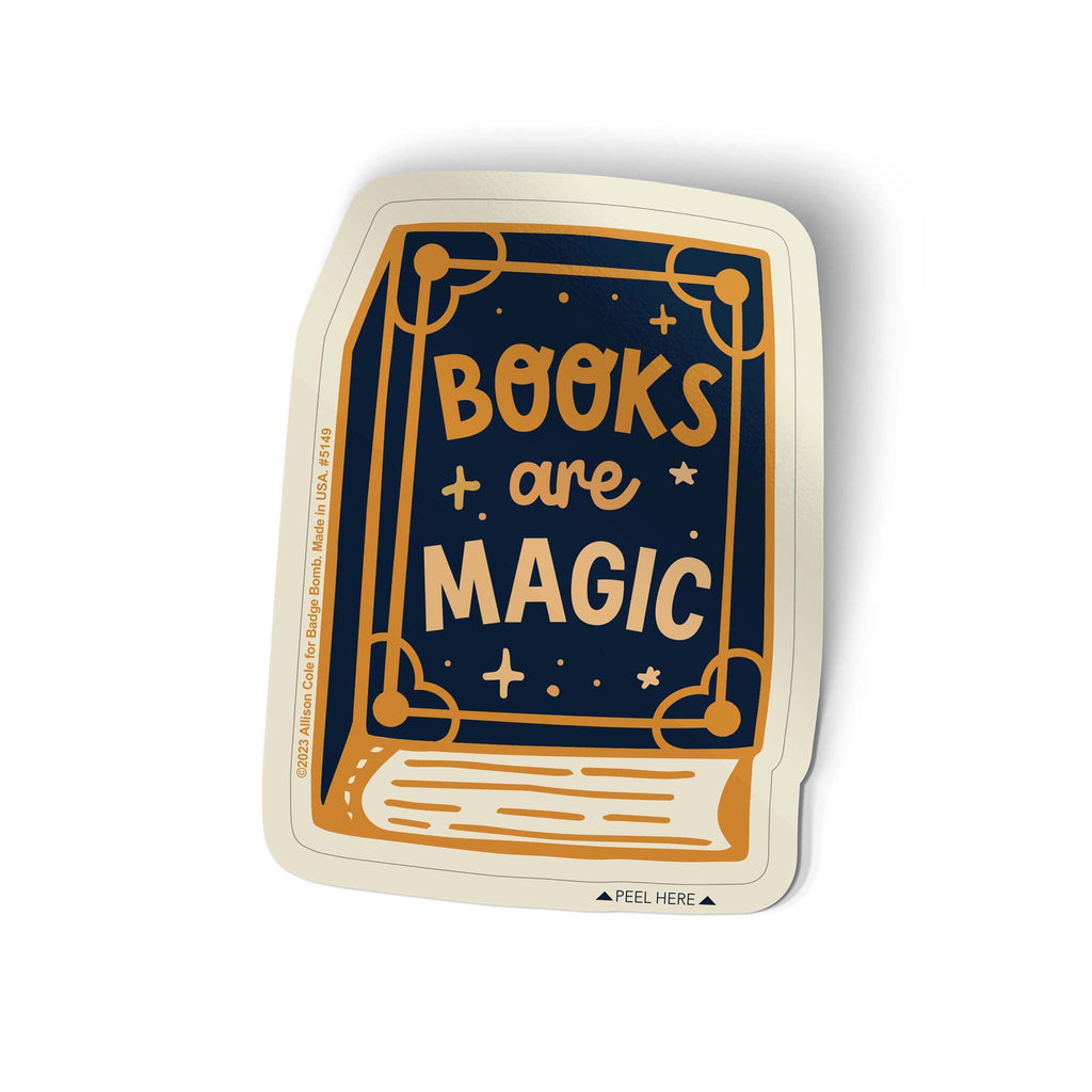Books Are Magic Cosmic Sticker