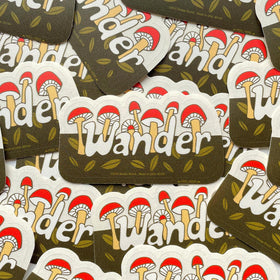 Wander Mushrooms Sticker