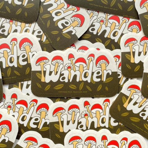 Wander Mushrooms Sticker