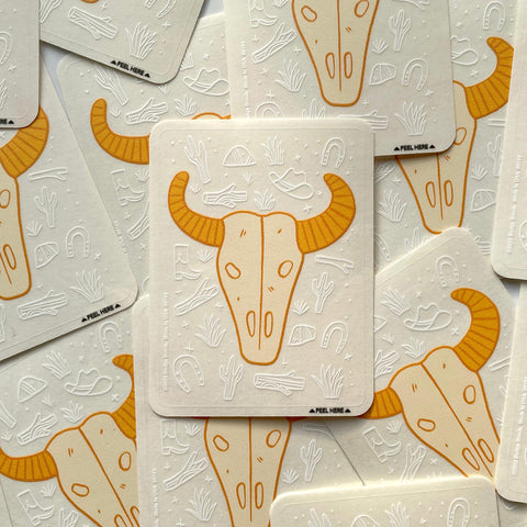 Cow Skull Sticker