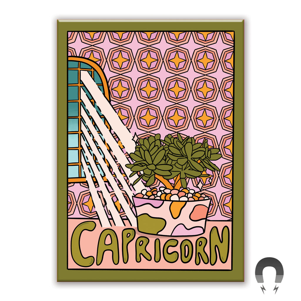 Capricorn Plant Rectangle Magnet