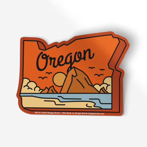 Oregon State Haystack Rock Sticker