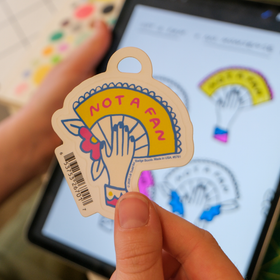 Not a Fan Hand Sticker