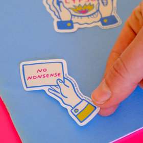 No Nonsense Hand Sticker