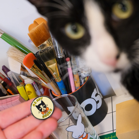 Ai Art Sucks Cat Pin
