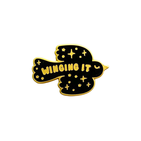 Winging It Bird Enamel Pin