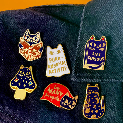 Cosmic Cat Enamel Pin