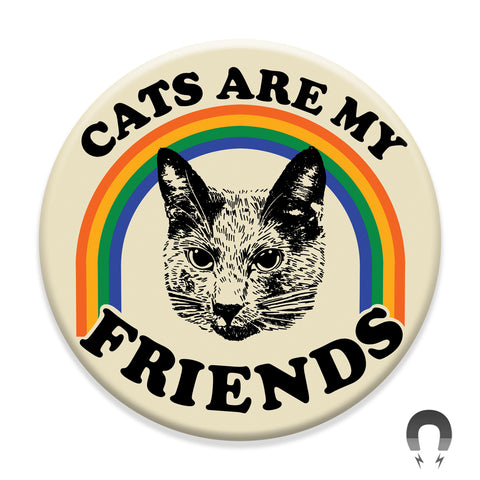 Disapproving Blue Cat Friend Magnet