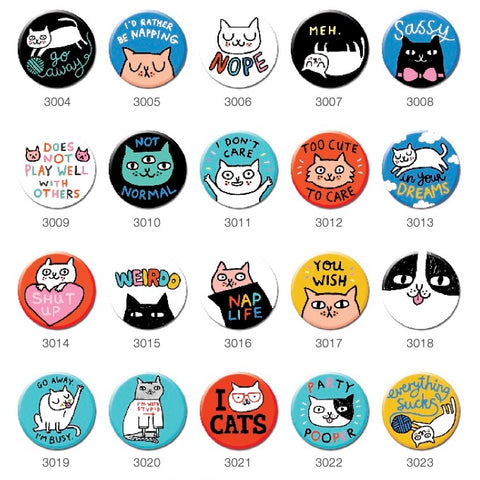 Cattitude 1" Button Box