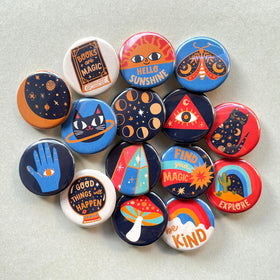 Cosmic Magic 1.25" Button Box