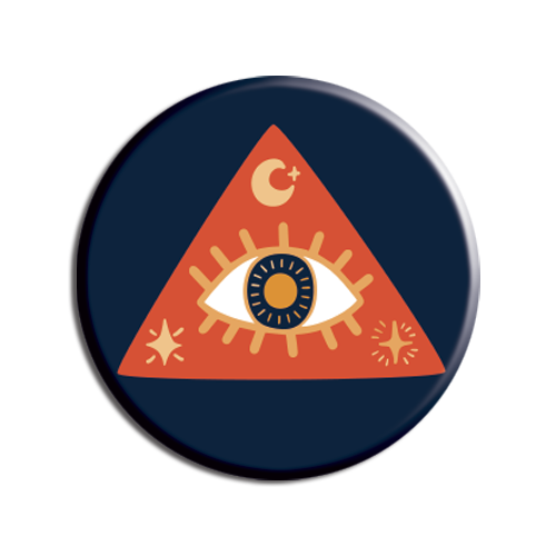 Allison Cole - Cosmic Pyramid Eye 1.25" Button