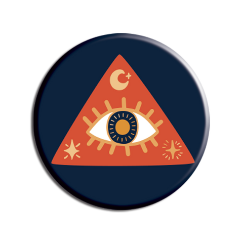 Allison Cole - Cosmic Pyramid Eye 1.25" Button
