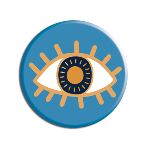Allison Cole - Cosmic Blue Eye 1.25" Button