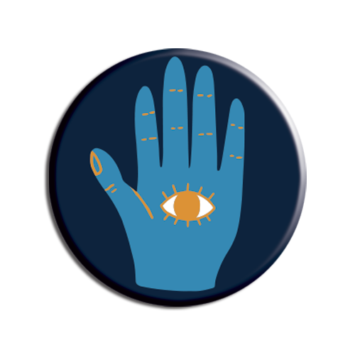 Allison Cole - Cosmic Mystic Hand 1.25" Button