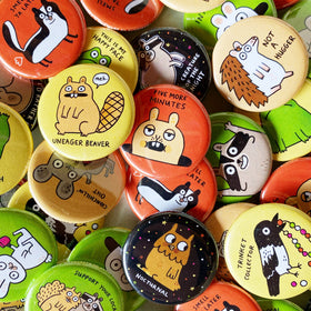 Critters 1.25" Button Box