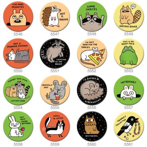 Critters 1.25" Button Box