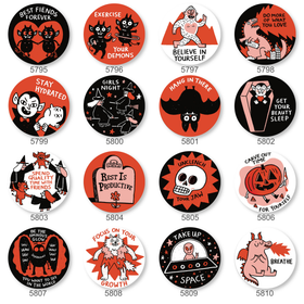Spooky Self Care 1.25" Button Box by Gemma Correll