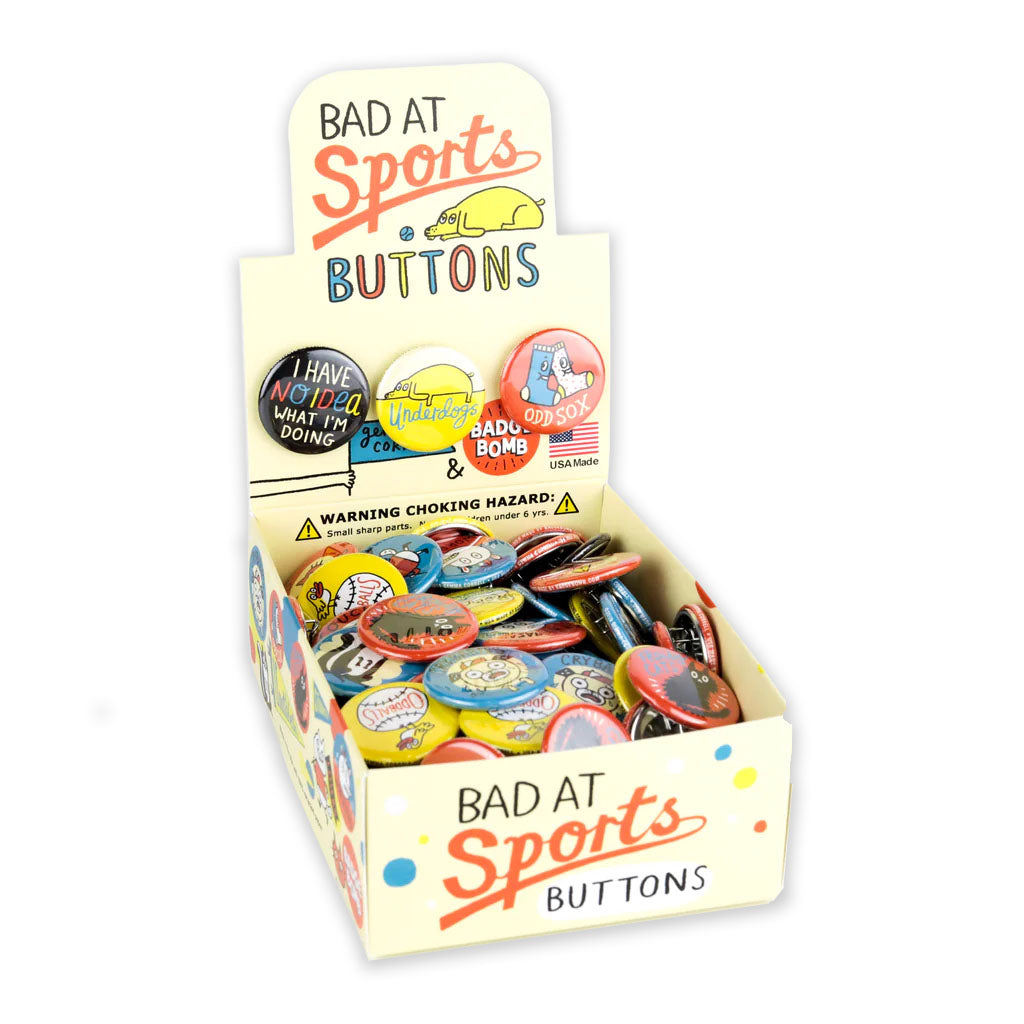 Bad At Sports 1.25" Button Box