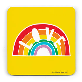 Love Rainbow Yellow Coaster