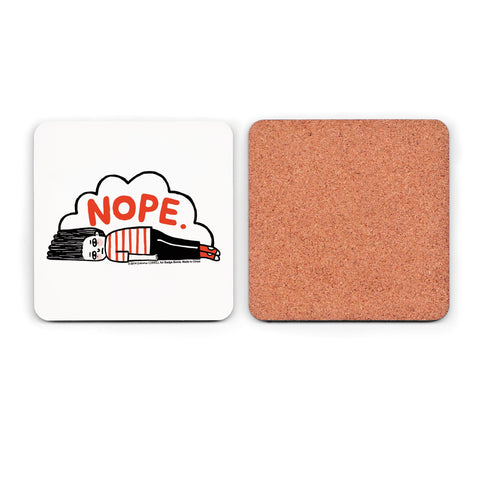 Nope Girl Coaster by Gemma Correll