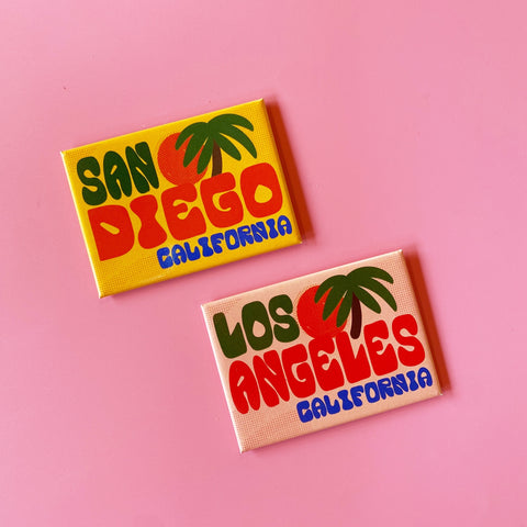 Los Angeles Palm Letters Rectangle Magnet