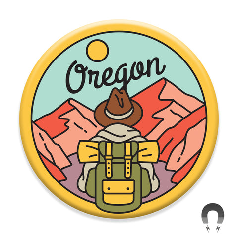 Oregon Painted Hills Backpacker Magnet