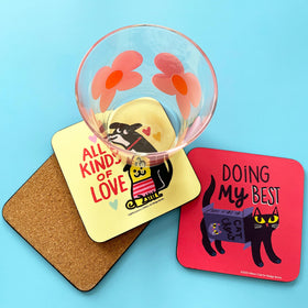Coffee Pug Coaster by Gemma Correll