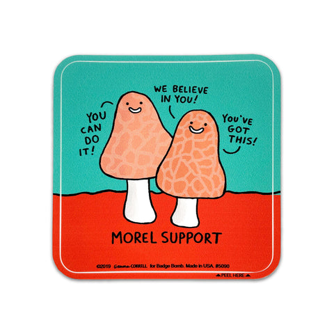 Morel Support Mushroom Sticker by Gemma Correll
