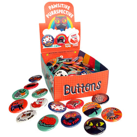 Pawsitive Purrspective Cat 1.25" Button Box