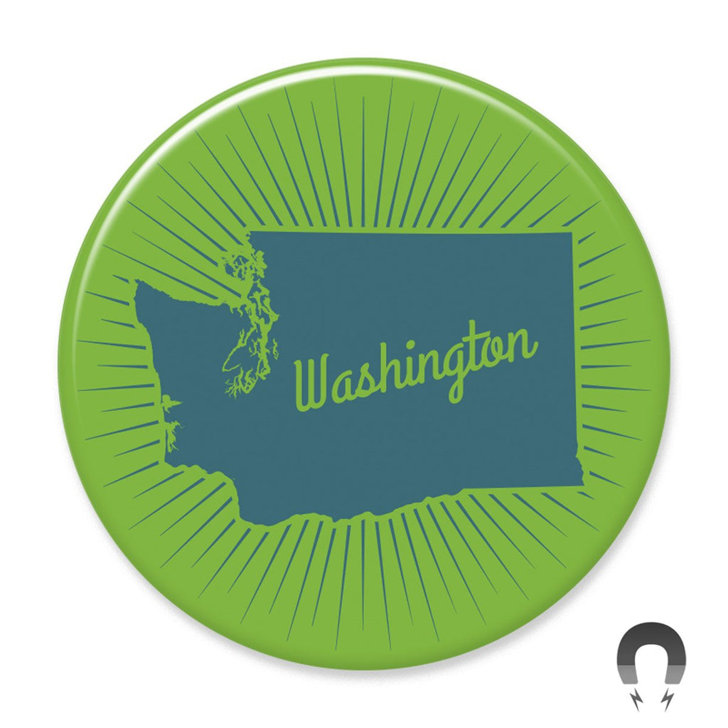 Washington State Blue Sunburst Big Magnet