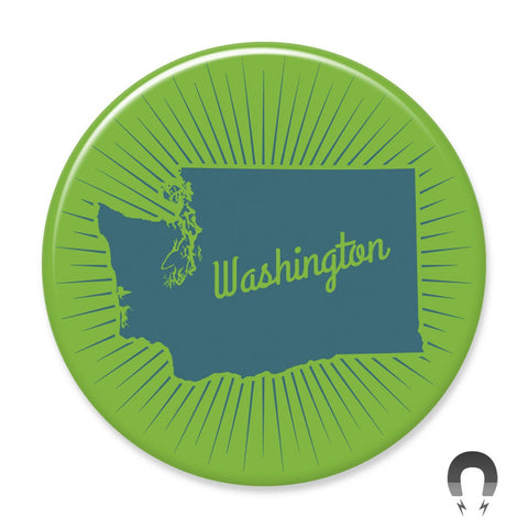 Washington State Blue Sunburst Big Magnet