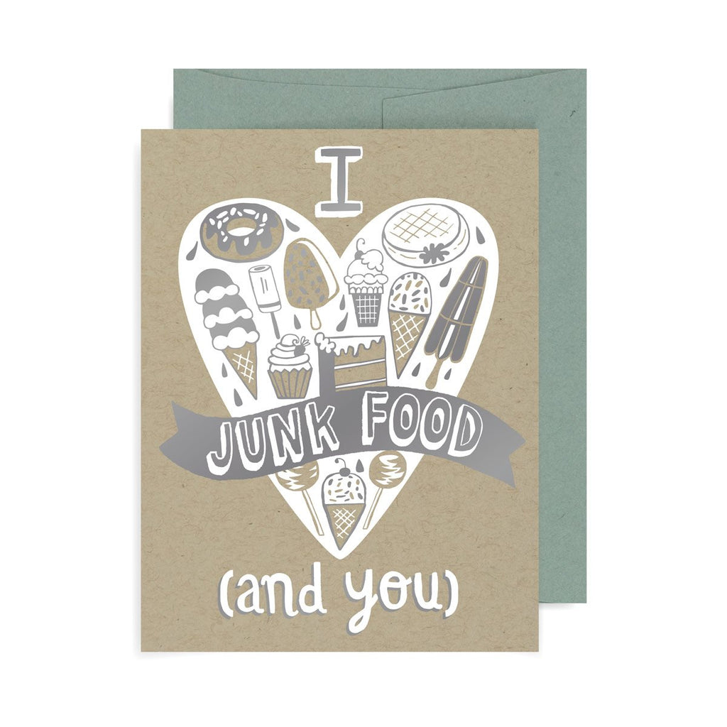 I Heart Junk Food and You A2 Card