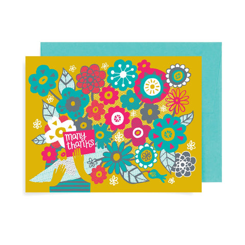 Many Thanks Bouquet A2 Card